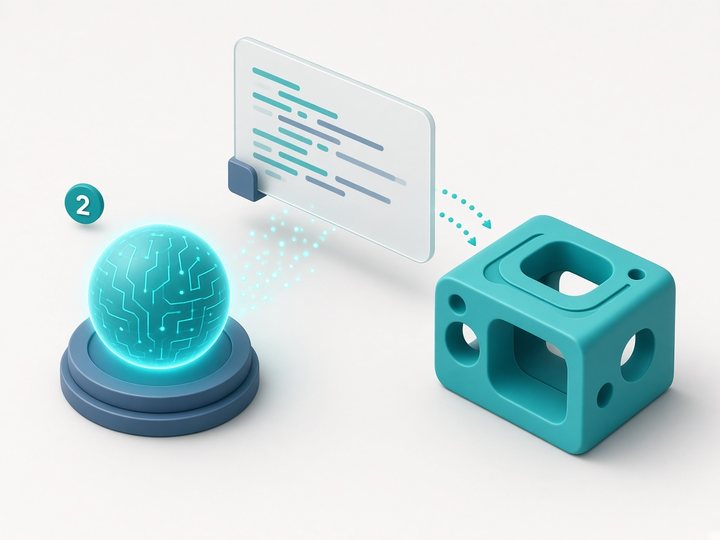 L'IA transforme une description en code OpenSCAD puis en solide 3D