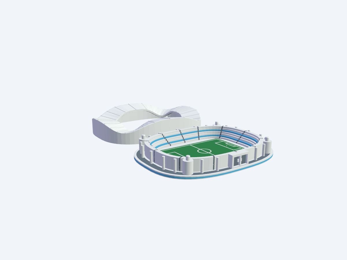 Modèle 3D Stade Vélodrome — maquette à assembler par ClementPixel17