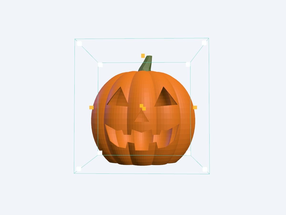Modèle 3D Citrouille d’Halloween creuse de 15 cm par QATest