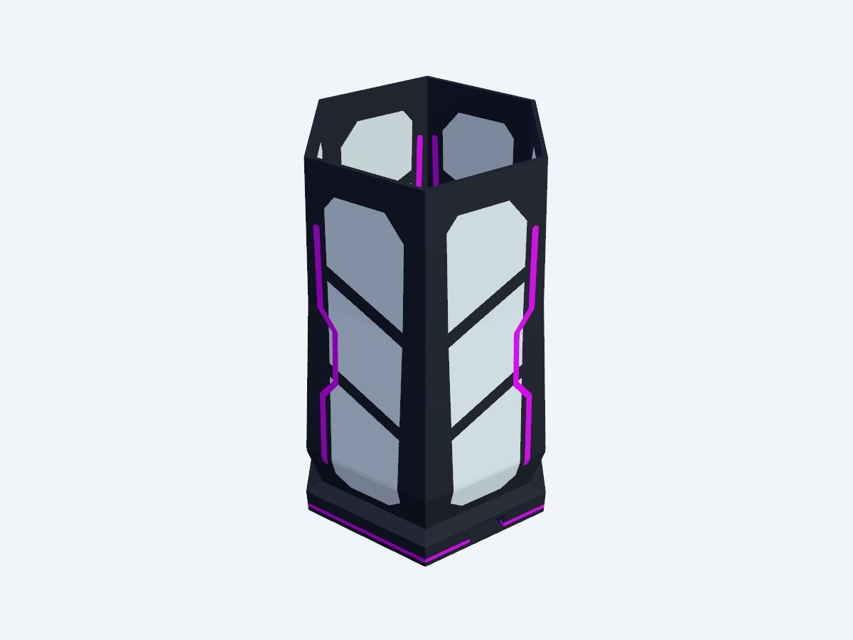Modèle 3D Lampe cyberpunk à module LED USB par ClementPixel17