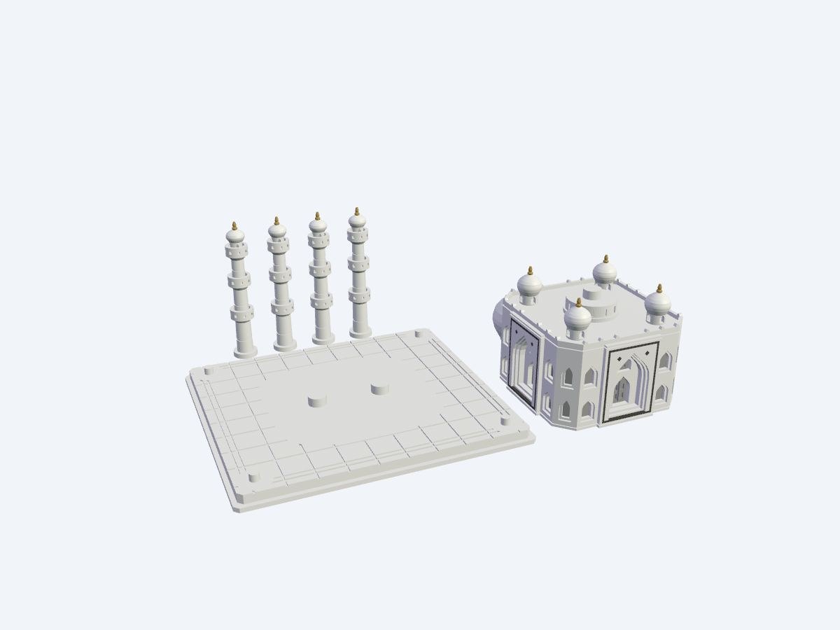 Modèle 3D Taj Mahal détaillé à assembler par ClementPixel17