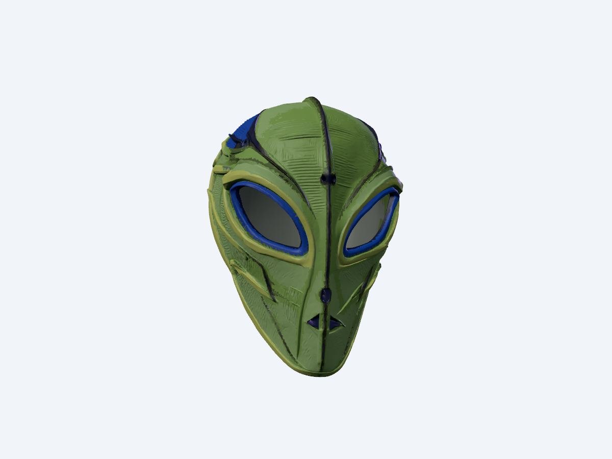 Modèle 3D Masque d'Halloween alien par ClementPixel17