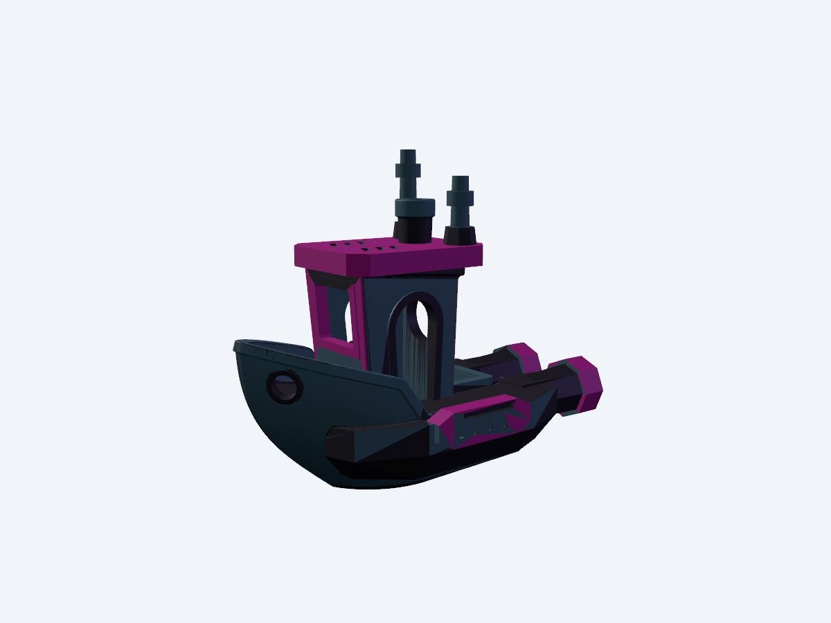Modèle 3D Cyber Benchy, bateau de test cyberpunk par ClementPixel17